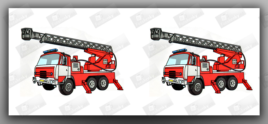 Kreslené hasičské auto