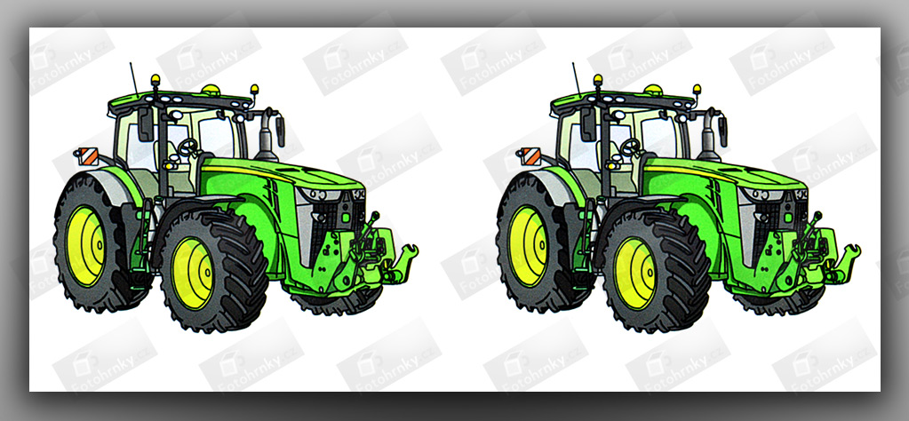 Kreslený traktor