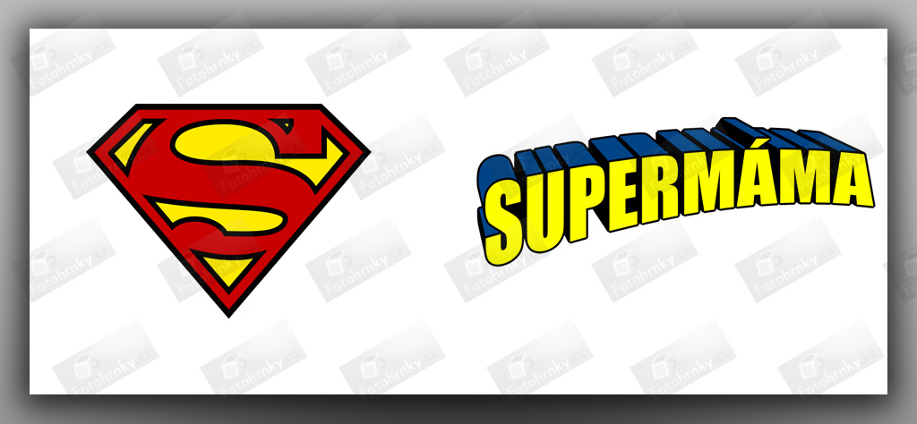 Logo Superman s textem Supermáma